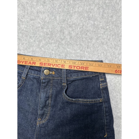 Anthropologie Pilcro Bermuda Dark Blue Long Denim Jean Shorts Woman's Size 25 - Picture 4 of 7